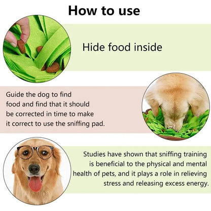 Interactive Pet Snuffle Mat for Dogs and Cats - Enhances Foraging Skills and Provides Stress Relief for Indoor and Outdoor Use