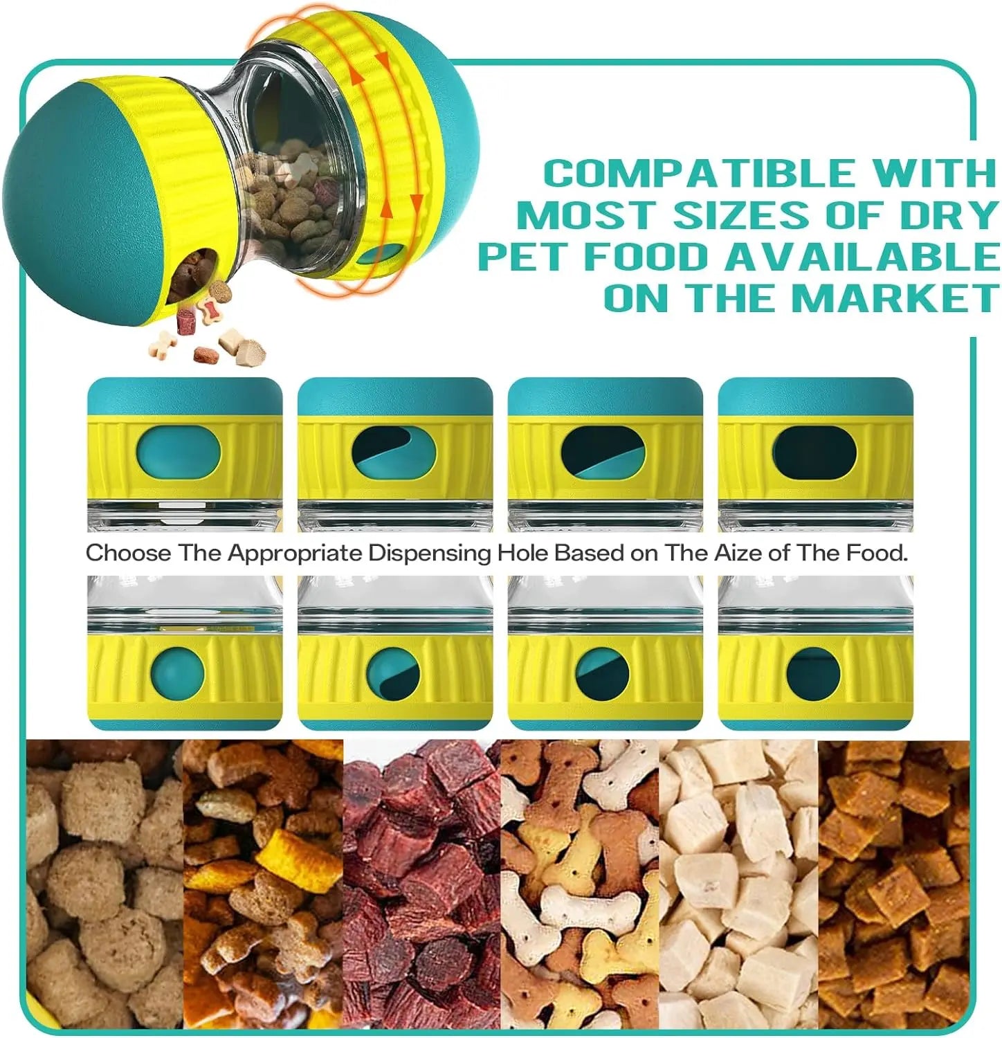 Adjustable Interactive Dog Puzzle Toy: Engaging Treat Dispenser for Boredom Relief, Slow Feeding, and Cognitive Stimulation.