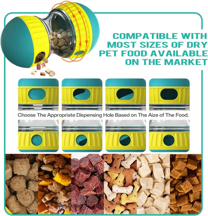 Adjustable Interactive Dog Puzzle Toy: Engaging Treat Dispenser for Boredom Relief, Slow Feeding, and Cognitive Stimulation.
