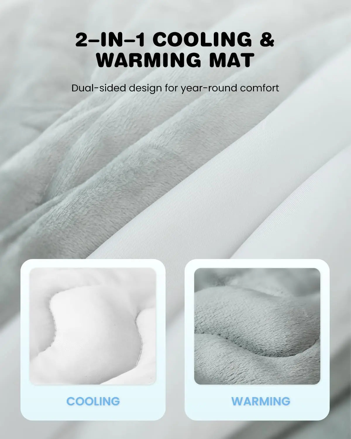 Large Dog Cooling Mat with Q-MAX > 0.4, 48" x 28", Thin Non-Gel Washable Self-Chill Pad, Non-Slip & Foldable Design for Dogs up to 80 lbs