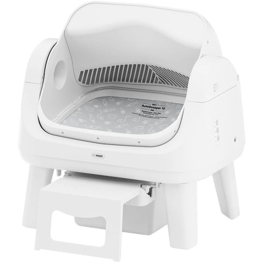Petpivot Autoscooper 12 Lite Open Top Self-Cleaning Cat Litter Box with Safety Sensors and Anti-Pinch Protection for Senior Cats