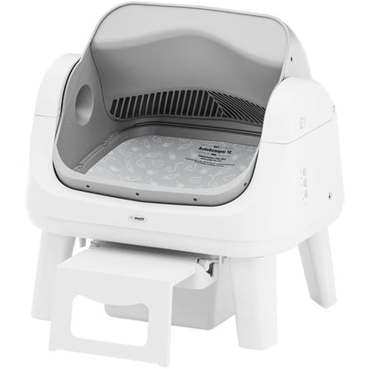 Petpivot Autoscooper 12 Lite Open Top Self-Cleaning Cat Litter Box with Safety Sensors and Anti-Pinch Protection for Senior Cats