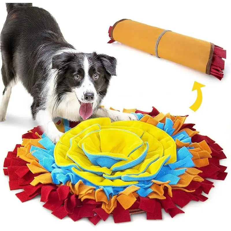 Interactive Pet Snuffle Mat for Dogs and Cats - Enhances Foraging Skills and Provides Stress Relief for Indoor and Outdoor Use