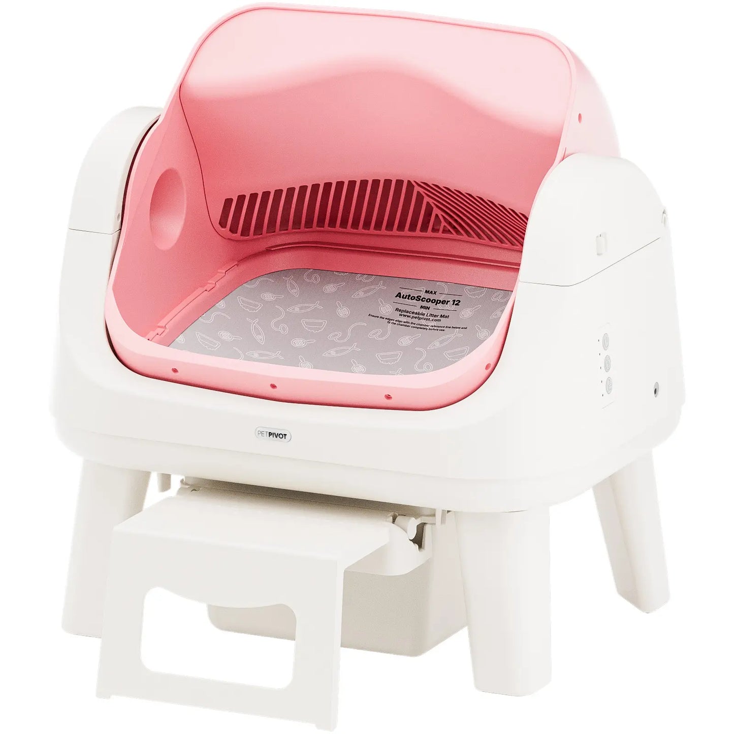 Petpivot Autoscooper 12 Lite Open Top Self-Cleaning Cat Litter Box with Safety Sensors and Anti-Pinch Protection for Senior Cats