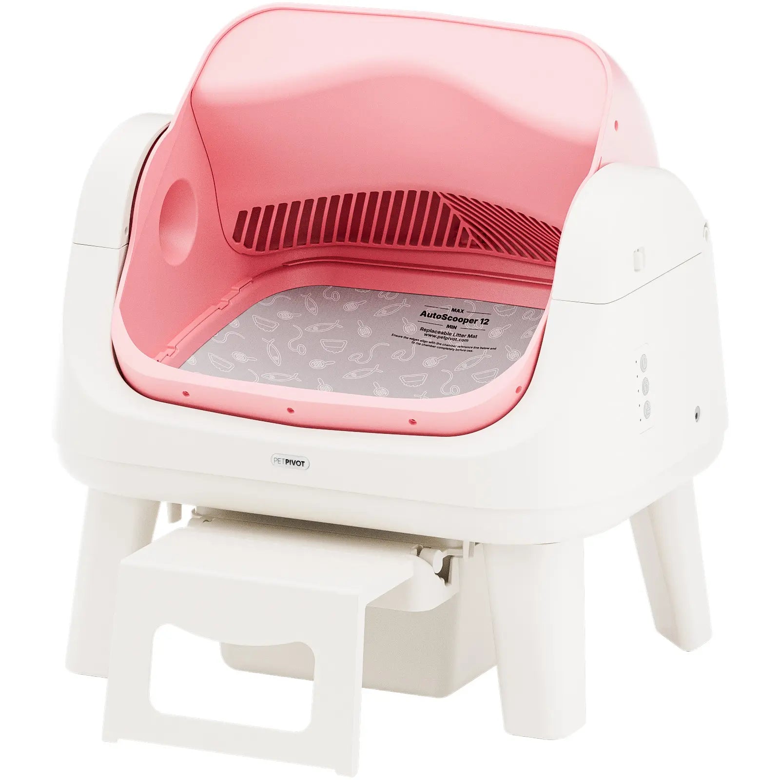 Petpivot Autoscooper 12 Lite Open Top Self-Cleaning Cat Litter Box with Safety Sensors and Anti-Pinch Protection for Senior Cats