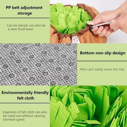 Interactive Pet Snuffle Mat for Dogs and Cats - Enhances Foraging Skills and Provides Stress Relief for Indoor and Outdoor Use