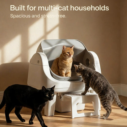 Petpivot Autoscooper 12 Lite Open Top Self-Cleaning Cat Litter Box with Safety Sensors and Anti-Pinch Protection for Senior Cats