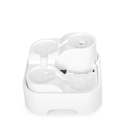 GOYJOY 24/7 Fresh Water Cat Fountain - Ultra Silent Streamflow with LED Light and Activated Carbon Filters